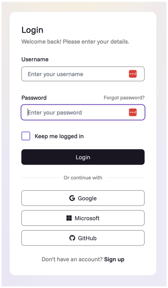 SSL.com login form with options to sign in with Google, Microsoft, or GitHub