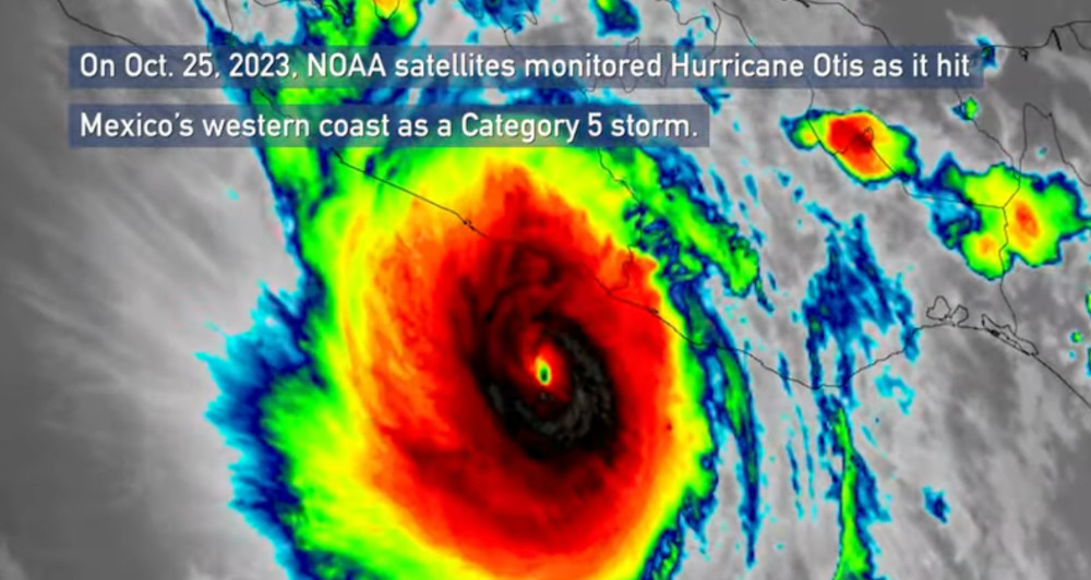 Hurricane Otis satellite image