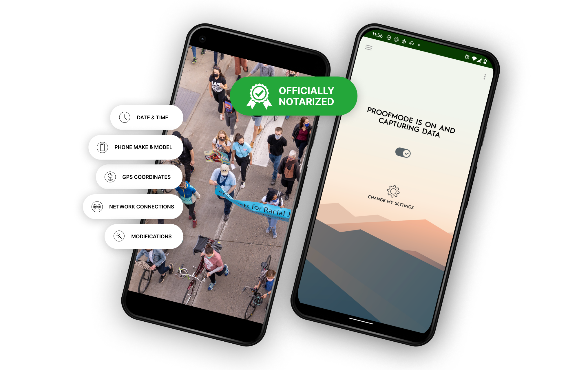 proofmode app screens